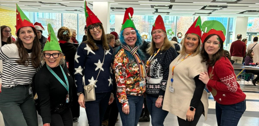 Elves at Christmas from CSCI, CRUK, and CBC