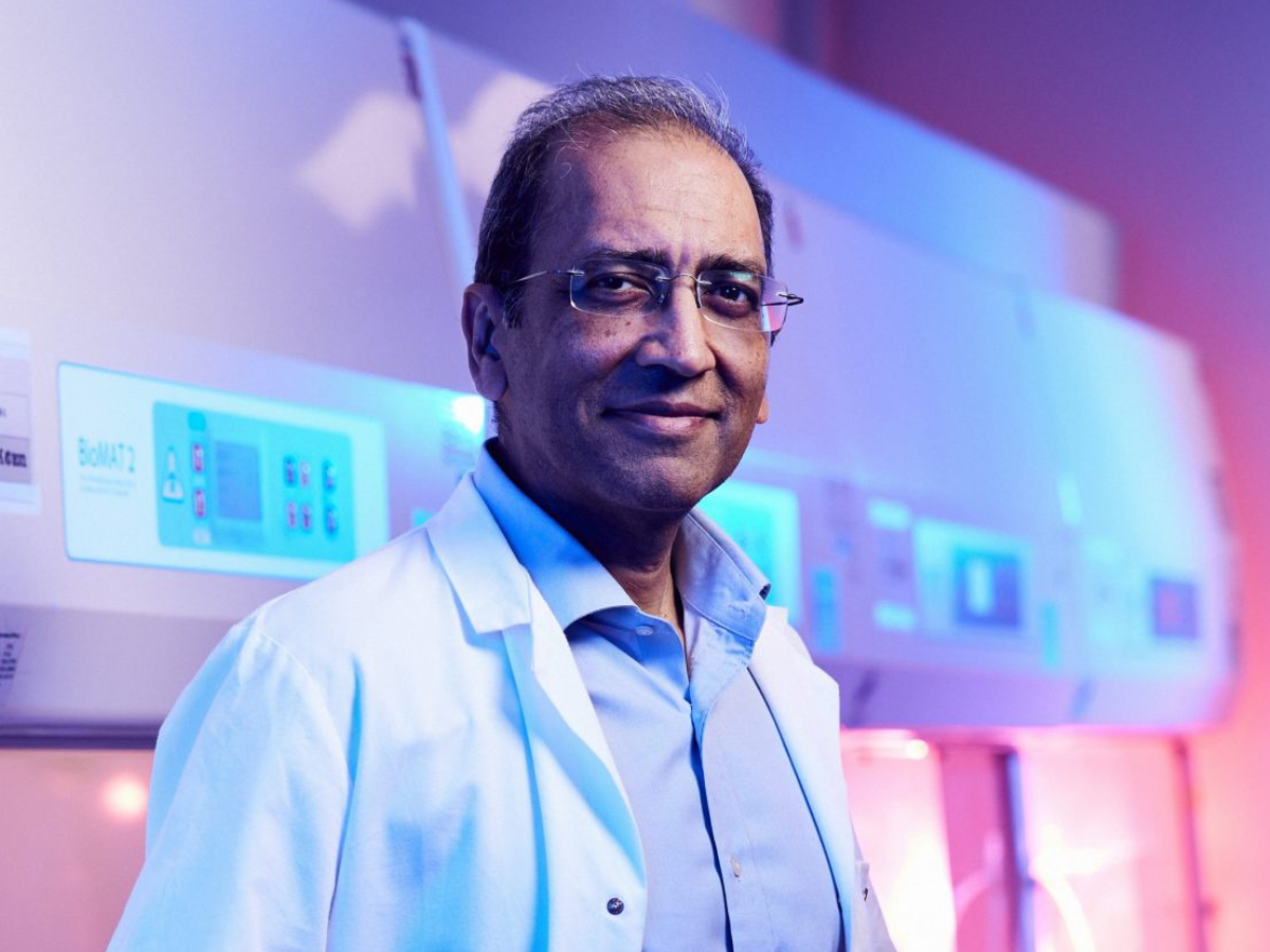 Image of Sanjay in the lab