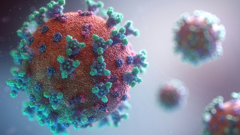 Illustration of the Covid-19 virus