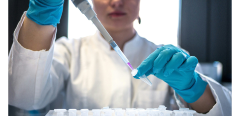 Researcher in lab