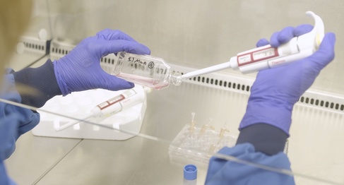 Removing a small cell sample during clinical trials