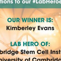 Kimberley Evans - our Lab Hero 2017!
