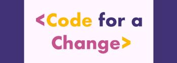Logo reading "Code for a Change" in square brackets.